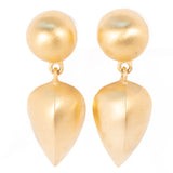 Givenchy Brushed Gold Tone Dangle Earrings - Rhinestone Rosie