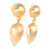Givenchy Brushed Gold Tone Dangle Earrings - Rhinestone Rosie