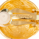 Givenchy Brushed Gold Tone Dangle Earrings - Rhinestone Rosie