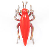 Bakelite Grasshopper Brooch vintage - Rhinestone Rosie