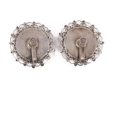 Mexican Green Sterling Earrings vintage - Rhinestone Rosie