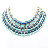 Hattie Carnegie Multi Strand Egyptian Collar Necklace vintage - Rhinestone Rosie