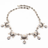 Hollycraft Blue Rhinestone Egyptian Necklace vintage - Rhinestone Rosie