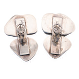 Carved Rabbit Earrings Aquamarine by Rebecca Collins - Rhinestone Rosie