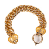 Joan Rivers Double Heart Chain Link Bracelet vintage - Rhinestone Rosie