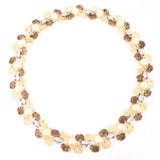 Jomaz Molded Glass Necklace pearl rhinestone vintage  - Rhinestone Rosie