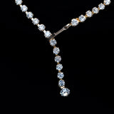 Juliana Aurora Borealis Rhinestone and Pearl Large Necklace and Earrings Set vintage - Rhinestone Rosie