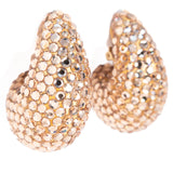 Richard Kerr Light Brown Rhinestone Earrings vintage - Rhinestone Rosie
