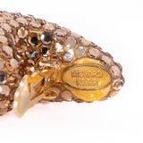 Richard Kerr Light Brown Rhinestone Earrings vintage - Rhinestone Rosie