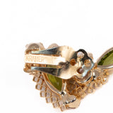 Kramer NY Green Brown Filigree Set vintage - Rhinestone Rosie