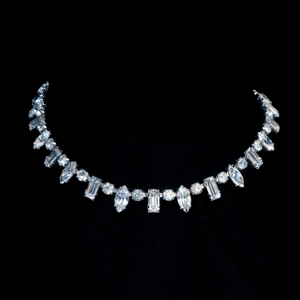 Rhinestone Necklace by Kramer vintage - Rhinestone Rosie