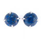 Blue Glass Earrings vintage - Rhinestone Rosie