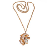 Leopard Necklace by Sarah Coventry vintage - Rhinestone Rosie