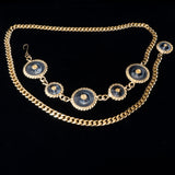 Lucite and Chain Belt vintage - Rhinestone Rosie