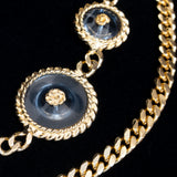 Lucite and Chain Belt vintage - Rhinestone Rosie