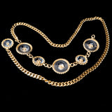 Lucite and Chain Belt vintage - Rhinestone Rosie
