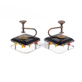 Lucite Reverse Carved Fish Earrings vintage - Rhinestone Rosie