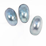 Osmena Shell Cabochon Ring and Earrings Set vintage - Rhinestone Rosie