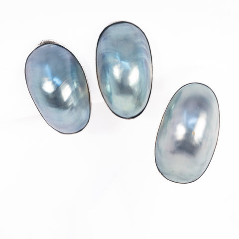 Osmena Shell Cabochon Ring and Earrings Set