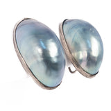 Osmena Shell Cabochon Ring and Earrings Set vintage - Rhinestone Rosie