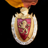 The National Society of Magna Charta Dames Insignia Brooch vintage - Rhinestone Rosie