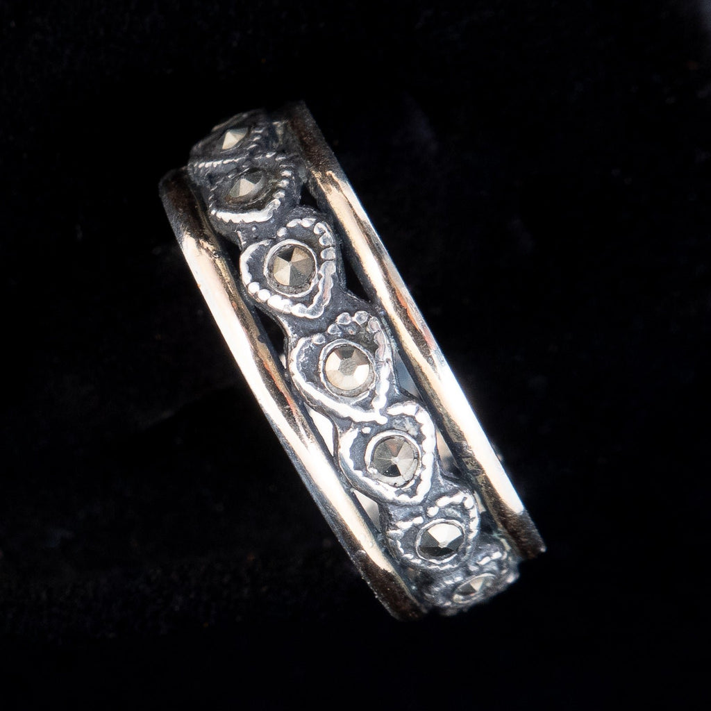 Marcasite Ring Portugal vintage -Rhinestone Rosie