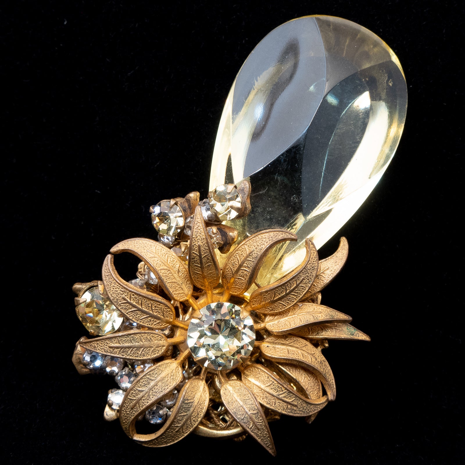 Miriam haskell flower brooch deals