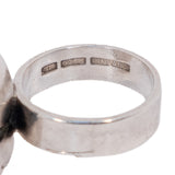 Sterling Silver Ball Cup Ring by Kupittaan Kulta Finland vintage - Rhinestone Rosie 