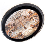 Oval Micro Mosaic Brooch of St. Peter's Square antique - Rhinestone Rosie