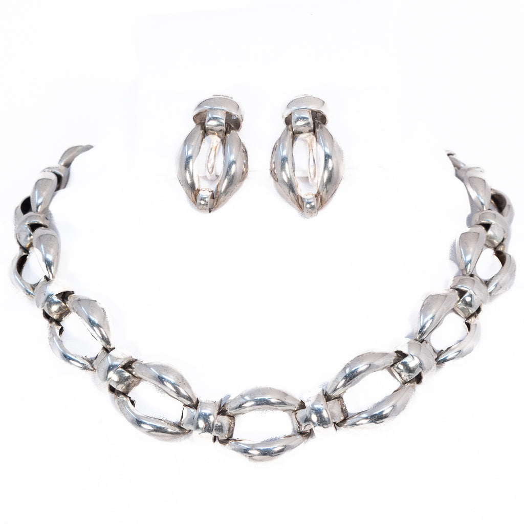 Napier Necklace and Earring Set vintage - Rhinestone Rosie