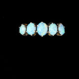Opal 5 Stone Ring 10kt vintage - Rhinestone Rosie