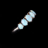 Opal 5 Stone Ring 10kt vintage - Rhinestone Rosie