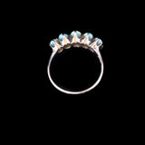 Opal 5 Stone Ring 10kt vintage - Rhinestone Rosie