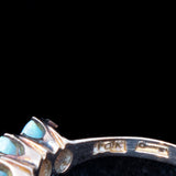 Opal 5 Stone Ring 10kt vintage - Rhinestone Rosie