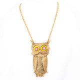 Owl Necklace by © Mr. We vintage - Rhinestone Rosie