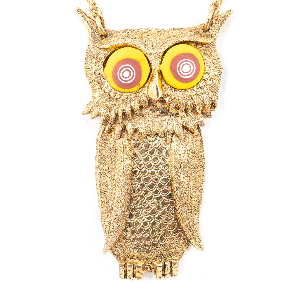 Owl Necklace by © Mr. We vintage - Rhinestone Rosie