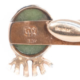Jade and Opal Owls Tie Tac and Tie Bar Clip Set "GR" vintage - Rhinestone Rosie
