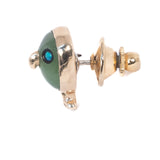 Jade and Opal Owls Tie Tac and Tie Bar Clip Set "GR" vintage - Rhinestone Rosie