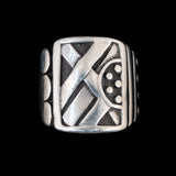 Frank Patania Sr. Sterling Silver Ring vintage - Rhinestone Rosie