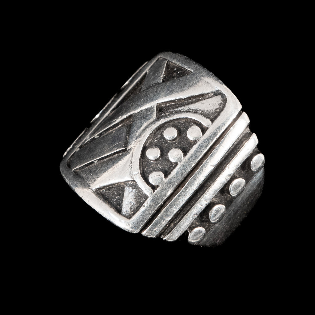 Frank Patania Sr. Sterling Silver Ring vintage - Rhinestone Rosie