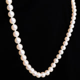 Pearl Necklace Round 5mm 14kt vintage - Rhinestone Rosie