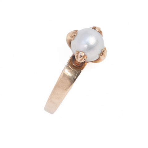 Pearl Solitaire Ring 14kt