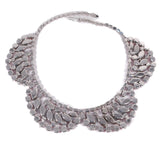Pink Grey/Blue Rhinestone Necklace vintage - Rhinestone Rosie