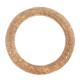 Translucent Plastic Bracelet with Floral Design vintage - Rhinestone Rosie