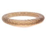 Translucent Plastic Bracelet with Floral Design vintage - Rhinestone Rosie