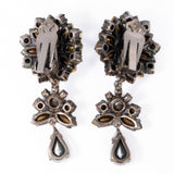 Purple Pearl and Light Vitrail Rhinestone Earrings vintage - Rhinestone Rosie