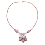 Lavender Rhinestone Open Back Necklace vintage - Rhinestone Rosie