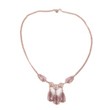 Lavender Rhinestone Open Back Necklace vintage - Rhinestone Rosie
