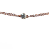 Lavender Rhinestone Open Back Necklace vintage - Rhinestone Rosie