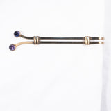Krementz Tie Clip Purple Cabochons vintage - Rhinestone Rosie